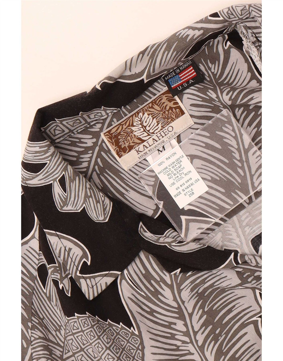 Kalaheo Herre Hawaii kortærmet skjorte Medium Multicolored Floral Rayon