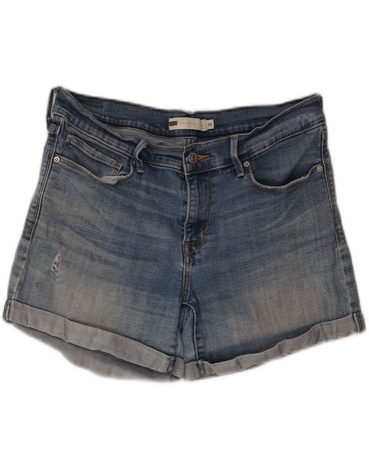 LEVI'S Womens Distressed Denim Shorts W30 Medium Blue Cotton Vintage Levi's and Second-Hand Levi's from Messina Hembry 