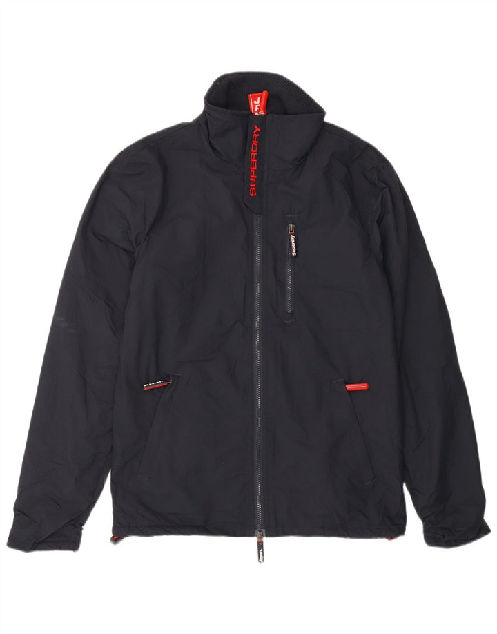 SUPERDRY Herre The Windhiker Windbreaker Jacket UK 36 Small Navy Blue