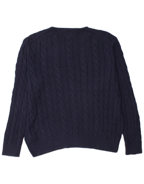 Polo Ralph Lauren Herre Loose Fit Crew Neck Jumper Sweater Large Navy Blue