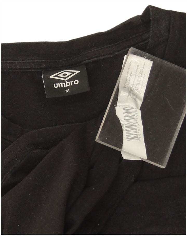 Umbro Herre Grafisk T-Shirt Top Medium Sort Bomuld
