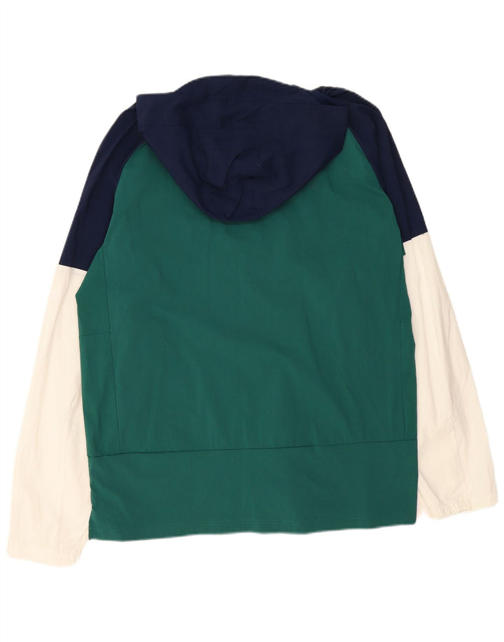 ADIDAS Træningsdragt med hætte til mænd Topjakke Stor grøn Colourblock Nylon