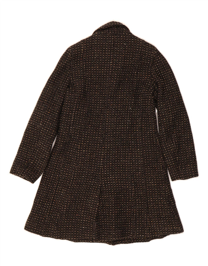 TRUSSARDI JUNIOR Girls Overcoat 9-10 Years Black Flecked Acrylic Vintage Trussardi Junior and Second-Hand Trussardi Junior from Messina Hembry 