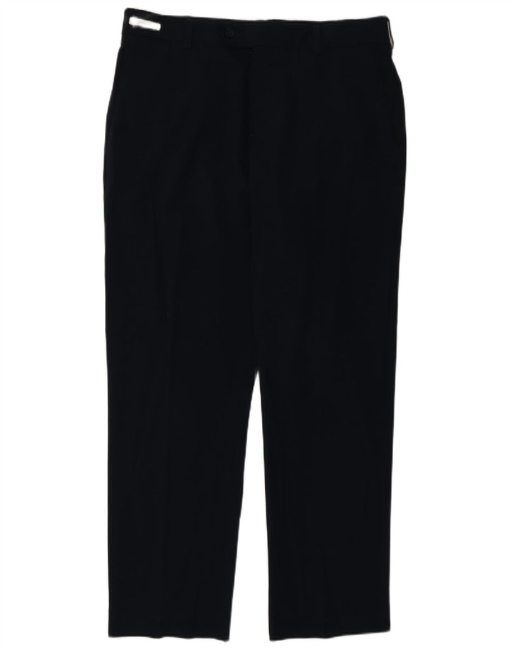 Farah Straight Casual Bukser til mænd W34 L29 Marineblå polyester