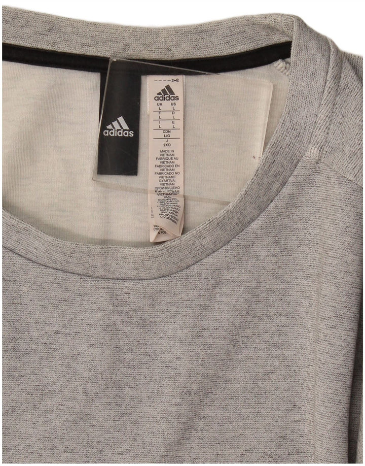Adidas Sweatshirt til mænd, stor grå bomuld