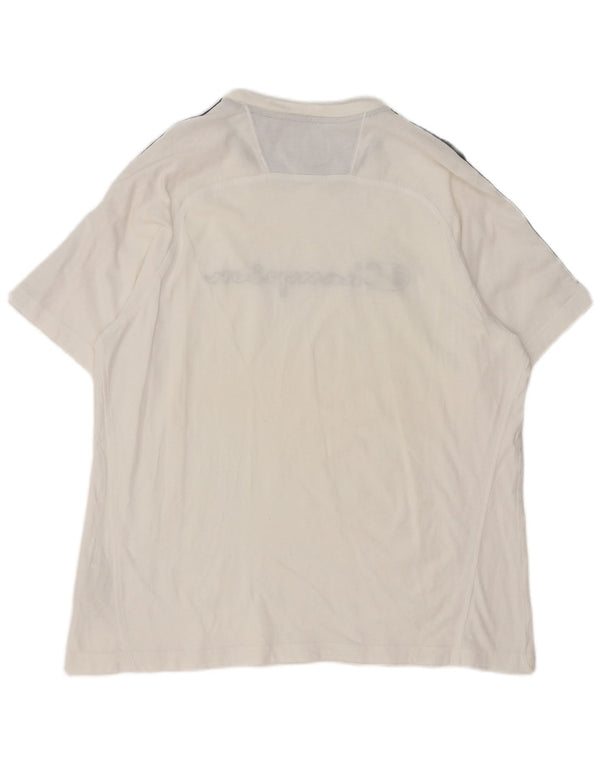 Champion Herre Grafisk T-Shirt Top XL Hvid Colourblock Bomuld