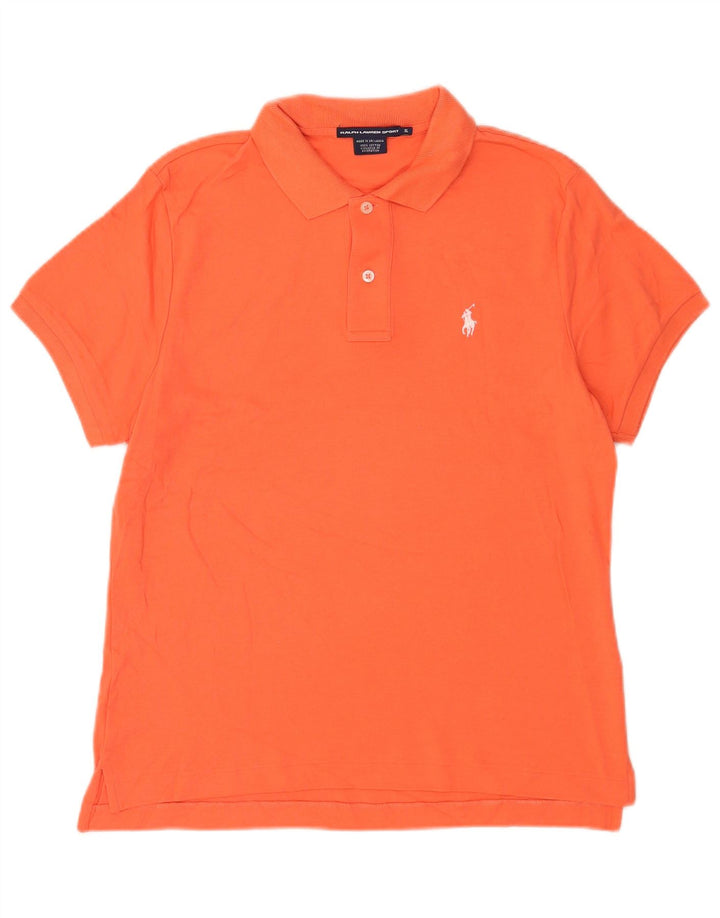 Ralph Lauren herre poloshirt XL orange bomuld