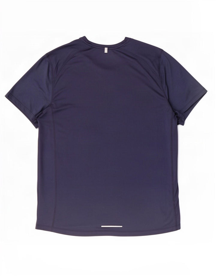 Nike herre Dri Fit T-shirt top XL marineblå polyester
