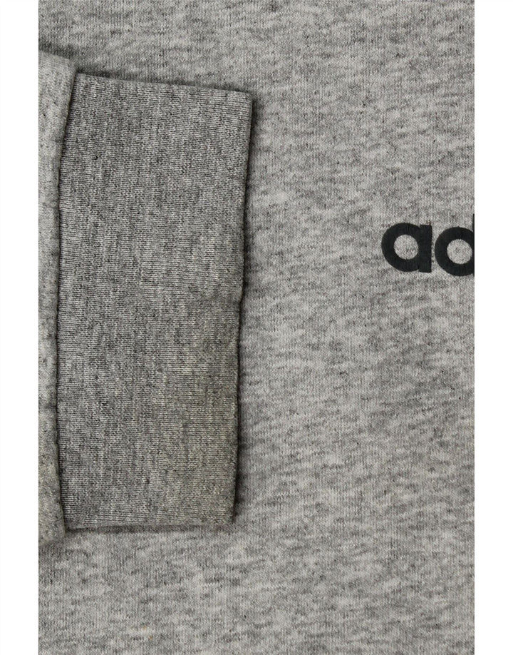 ADIDAS grafisk sweatshirt til mænd, stor grå bomuld