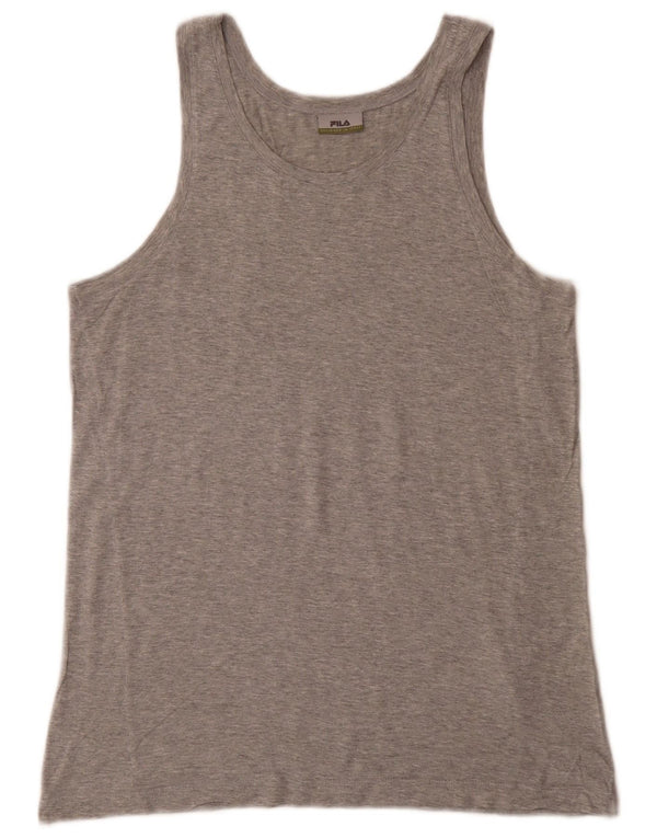 Fila Herrevest Top Medium Grey Flecked Bomuld