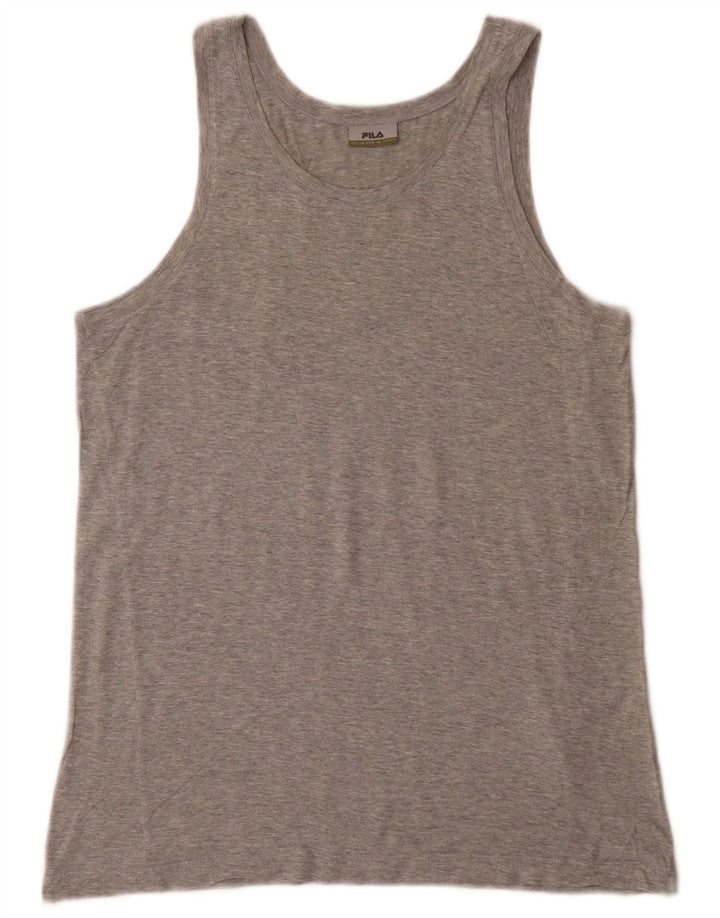 Fila Herrevest Top Medium Grey Flecked Bomuld