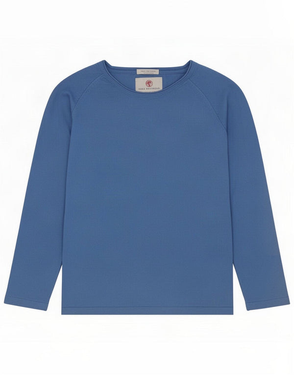 Zara Girl Top Langærmet 7-8 År Blå Bomuld