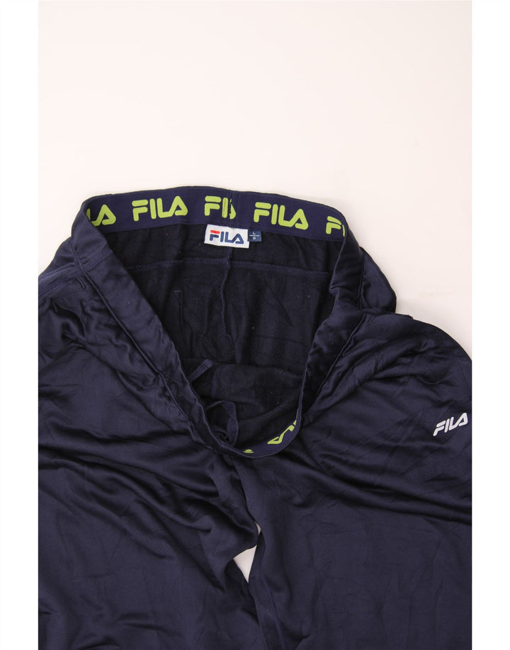 FILA Mens Tracksuit Trousers Joggers Large  Navy Blue Polyester Vintage Fila and Second-Hand Fila from Messina Hembry 
