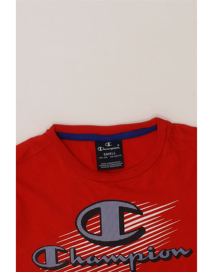 CHAMPION Boys Graphic T-Shirt Top 7-8 Years Small  Red Vintage Champion and Second-Hand Champion from Messina Hembry 