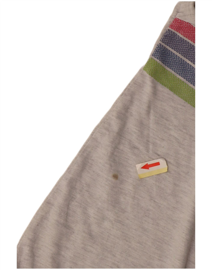 Superdry Womens Crop Graphic T-Shirt Top UK 12 Mellem grå stribet