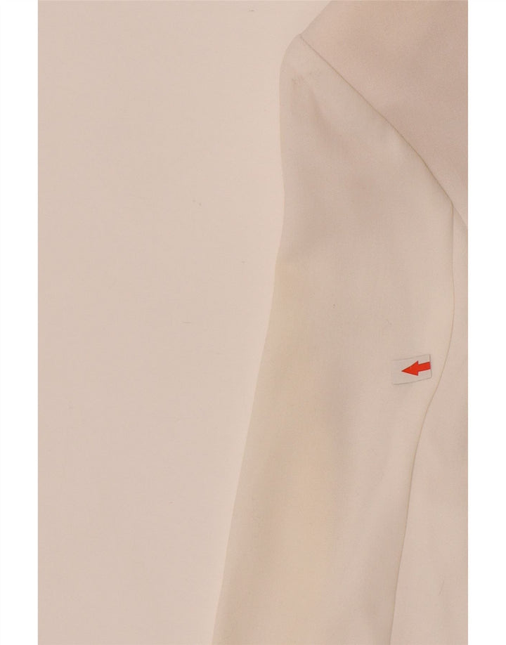 Marks & Spencer Womens Open Blazer Jacket UK 10 Small White Polyester