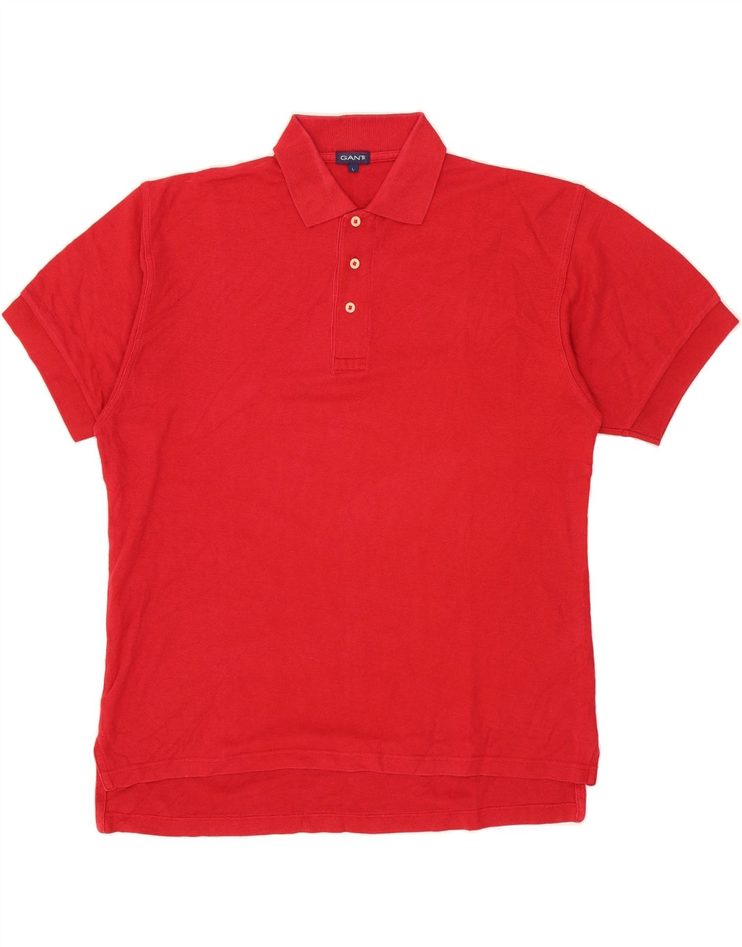 GANT Mens Polo Shirt Large Red Cotton Vintage Gant and Second-Hand Gant from Messina Hembry 