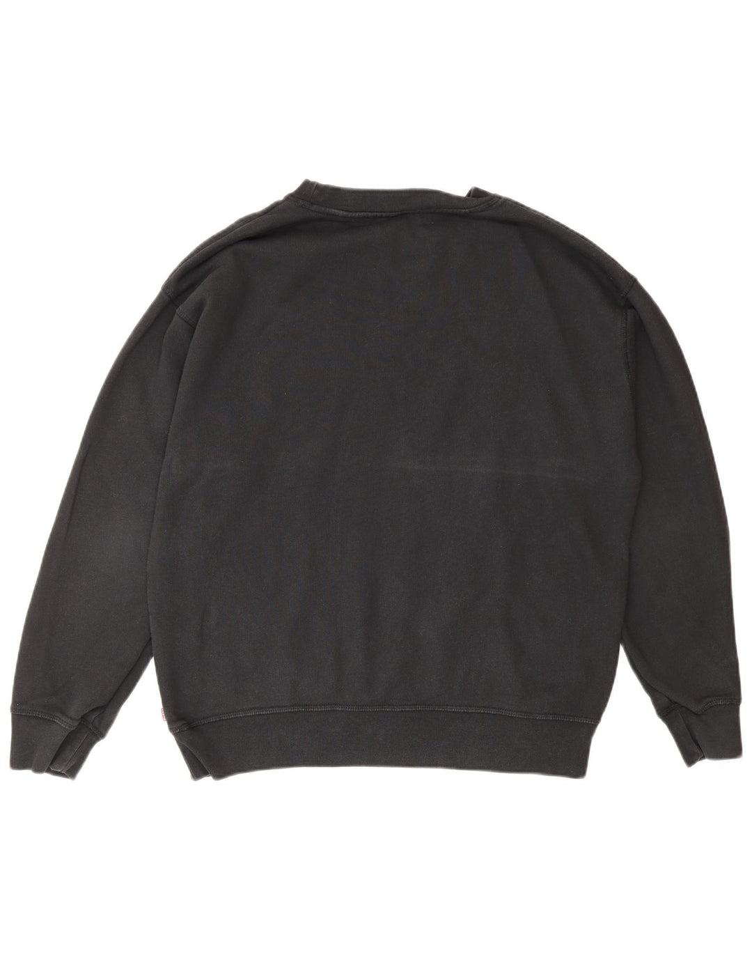 Levi's Dame Grafisk Oversized Sweatshirt Jumper UK 14 Medium Sort Bomuld