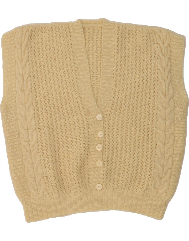 VINTAGE Womens Oversized Vest Tank Top UK 18 XL Beige Vintage Vintage and Second-Hand Vintage from Messina Hembry 