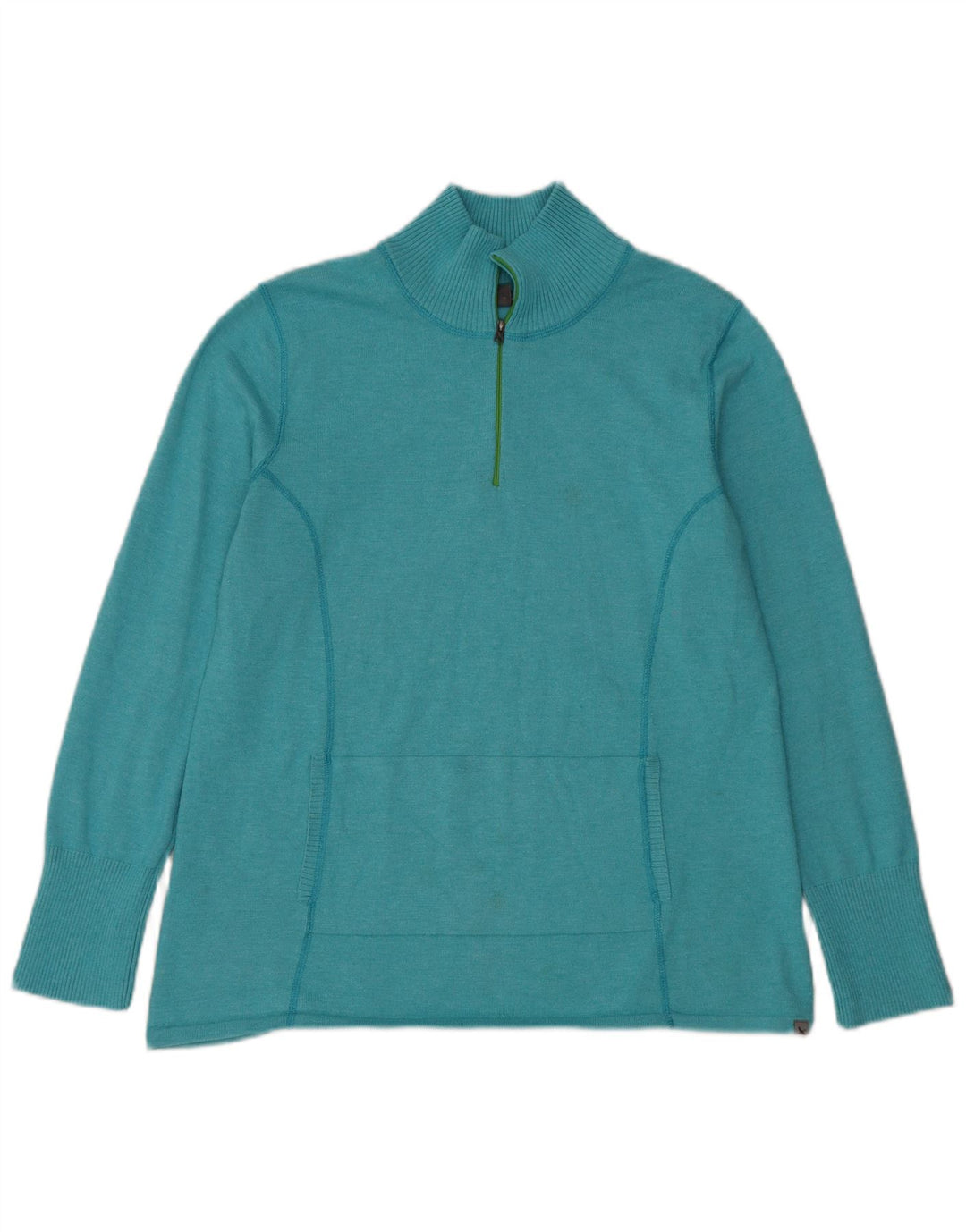 Eddie Bauer Dame Sweater med lynlås-hals UK 18 XL Blå Polyester