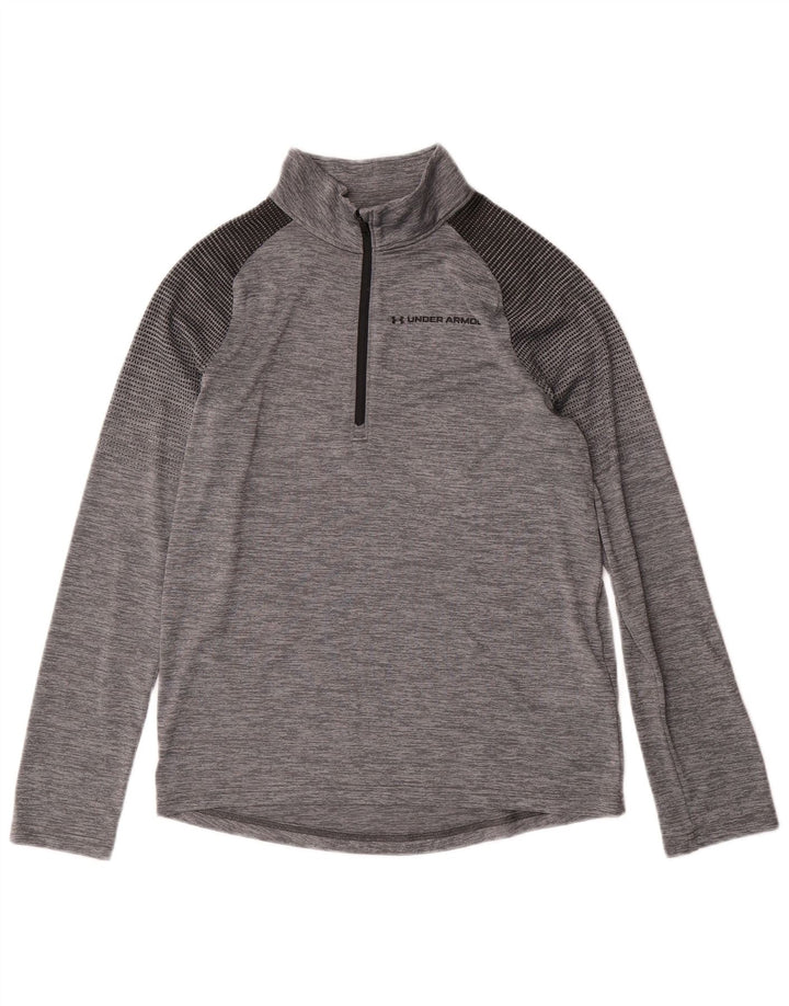 UNDER ARMOUR Drenge Pullover træningsdragt Top 11-12 år Stor grå nålestribe