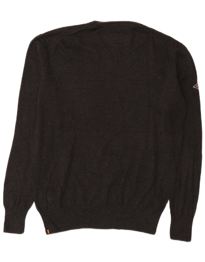 Superdry Herre V-hals sweater XL Grå Bomuld