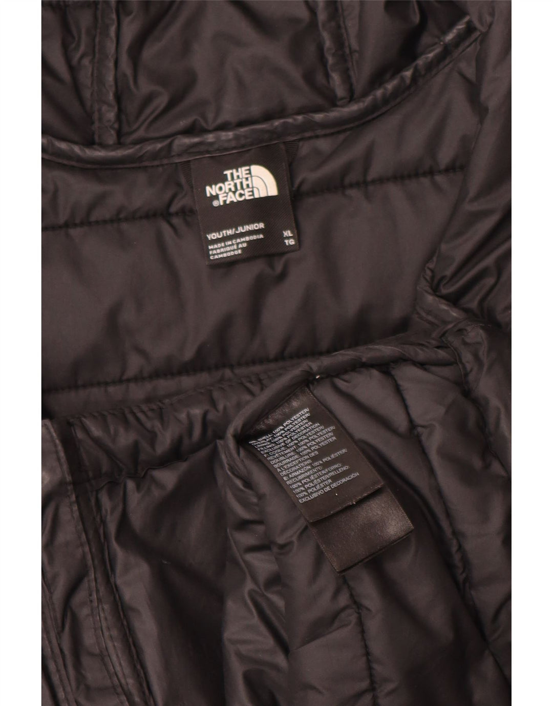 The North Face Boys Polstret Hættejakke 14-15 år XL Sort Polyester