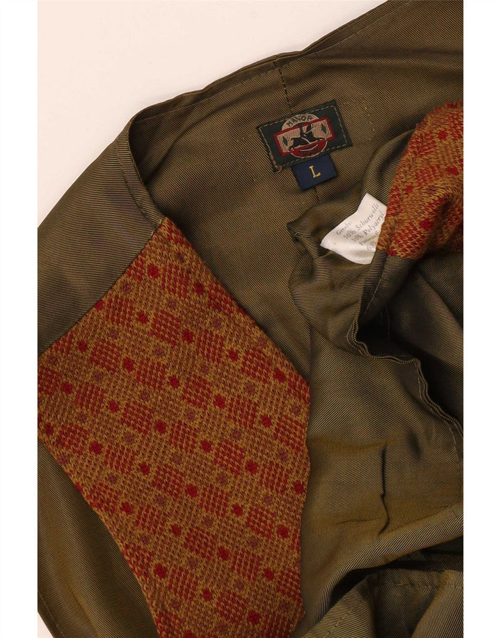 Manor House Herre Regular vest Stor Brun Geometrisk Viscose Classic