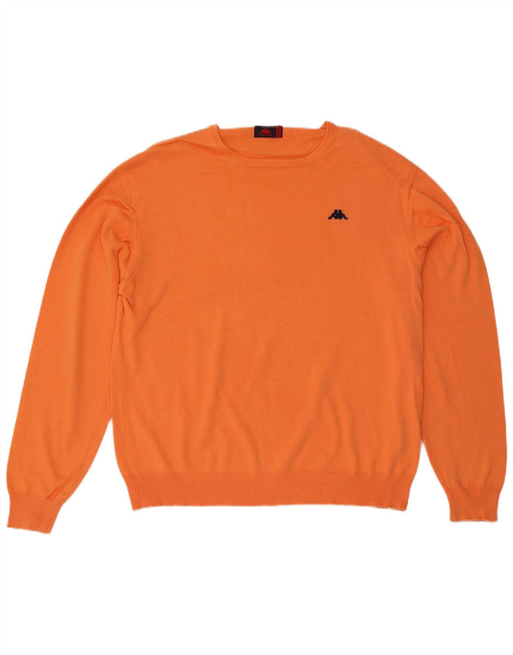 Kappa herre sweater med rund hals XL orange bomuld