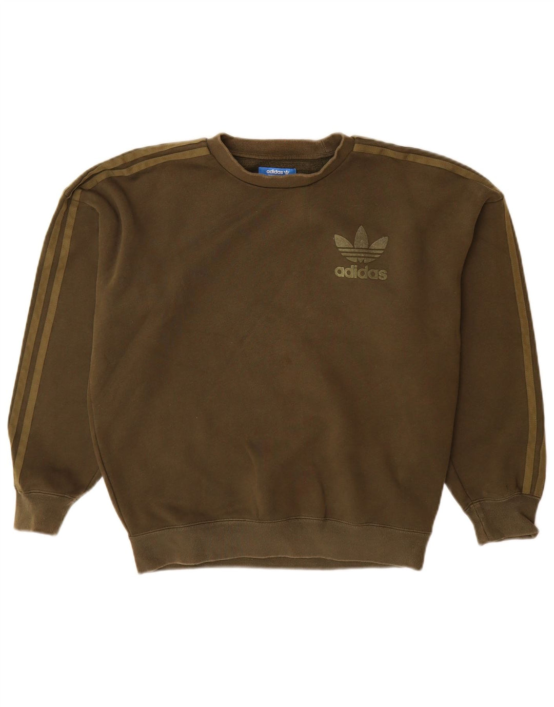 Adidas Sweatshirt til mænd, lille Khaki Bomuld