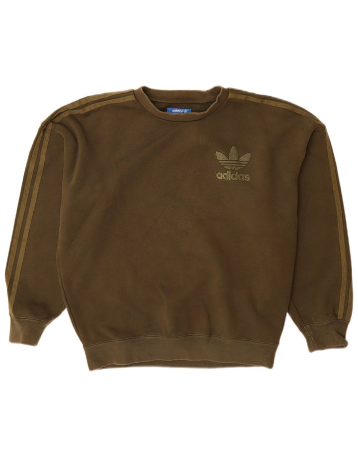 Adidas Sweatshirt til mænd, lille Khaki Bomuld