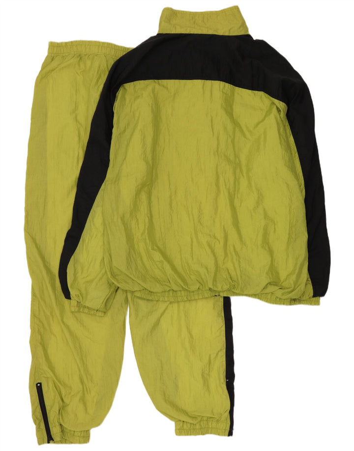 Vintage fuld træningsdragt til mænd XL Gul Colourblock Nylon