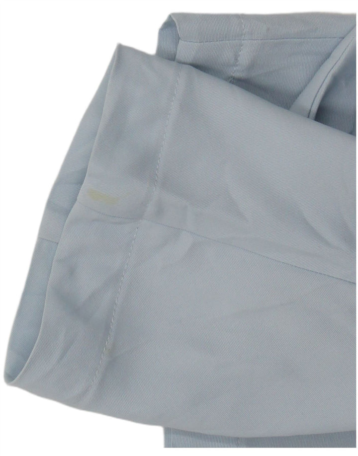 Zara Womens Crop Bluse Top UK 14 Large Blue Viscose