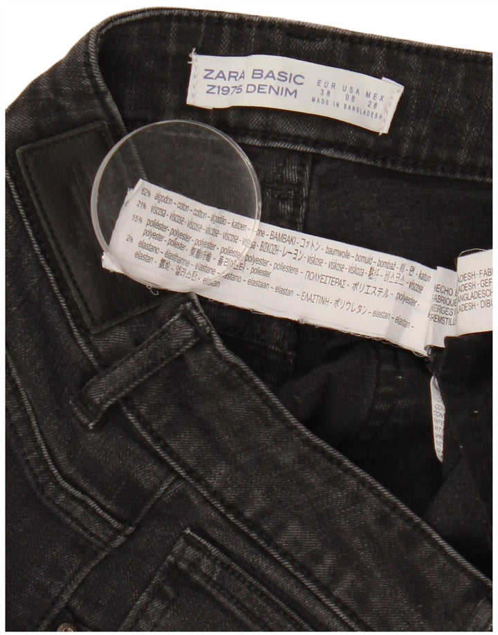 ZARA Dame Skinny Jeans EU 38 Small W28 L26 Sort Bomuld