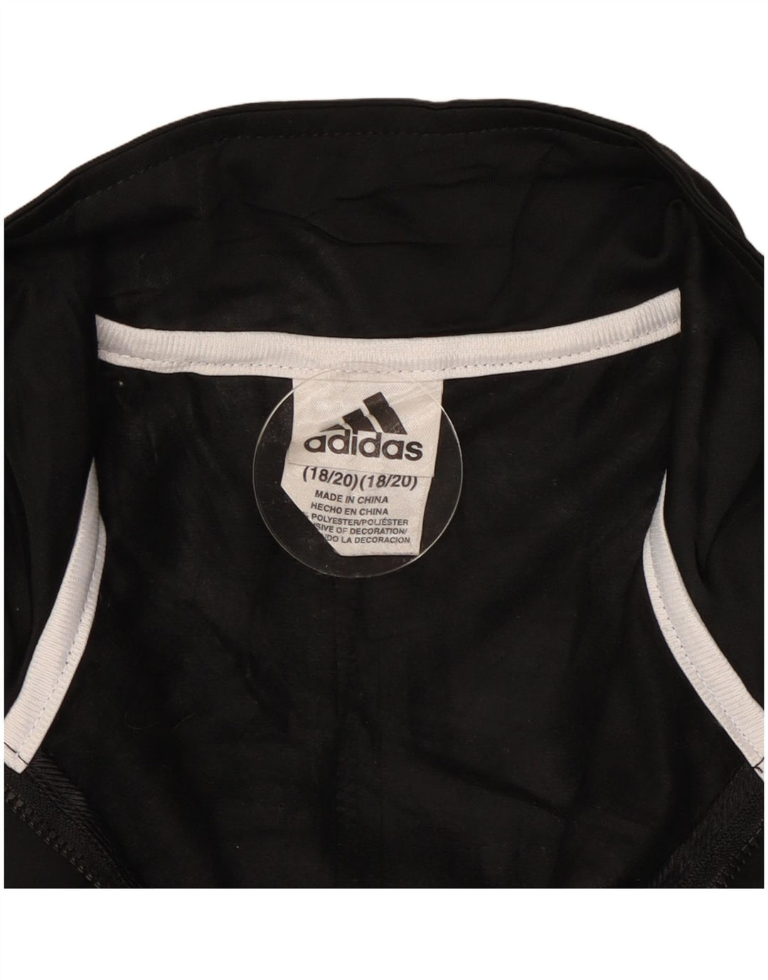 Adidas Drenge Træningsdragt Topjakke 13-14 År Sort Polyester