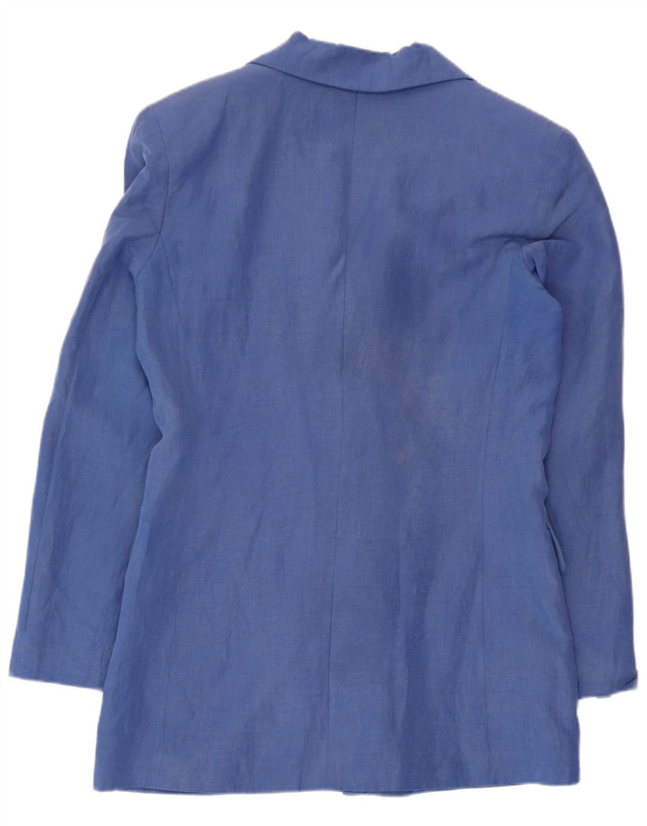 Ombraluce Dame 3-knaps blazerjakke IT 44 Medium Blue Silke
