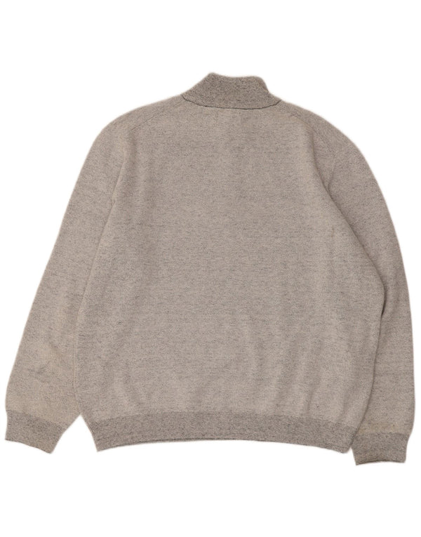 Superdry Sweatshirt med lynlås til mænd 2XL Grå Flecked Bomuld