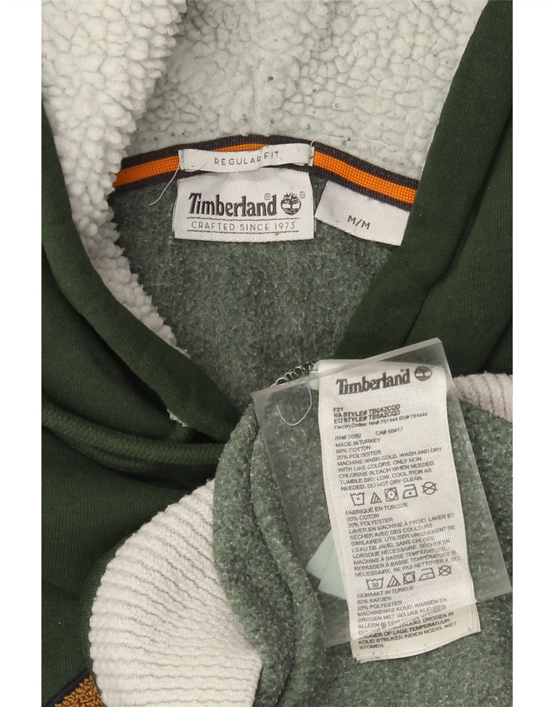 Timberland Herre grafisk Regular Fit hættetrøje Jumper Medium Green Colourblock