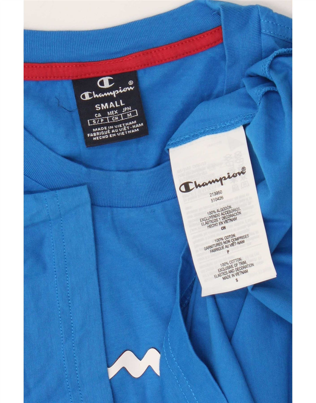 Champion Herre grafisk T-shirt top lille blå bomuld