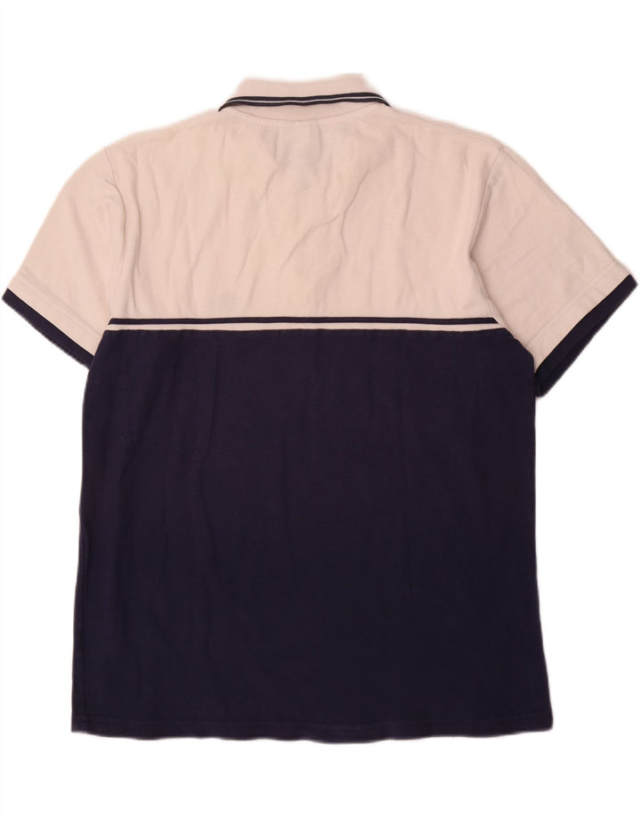 Umbro Herre Polo Shirt Medium White Colourblock Bomuld