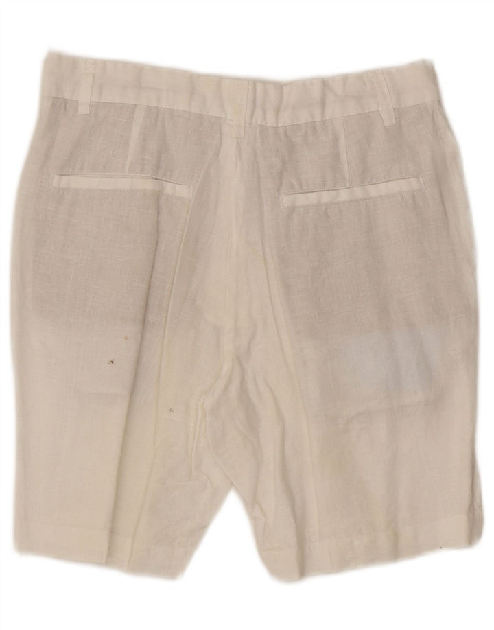 Zara Chino Shorts til kvinder Small W30 Hvid hør
