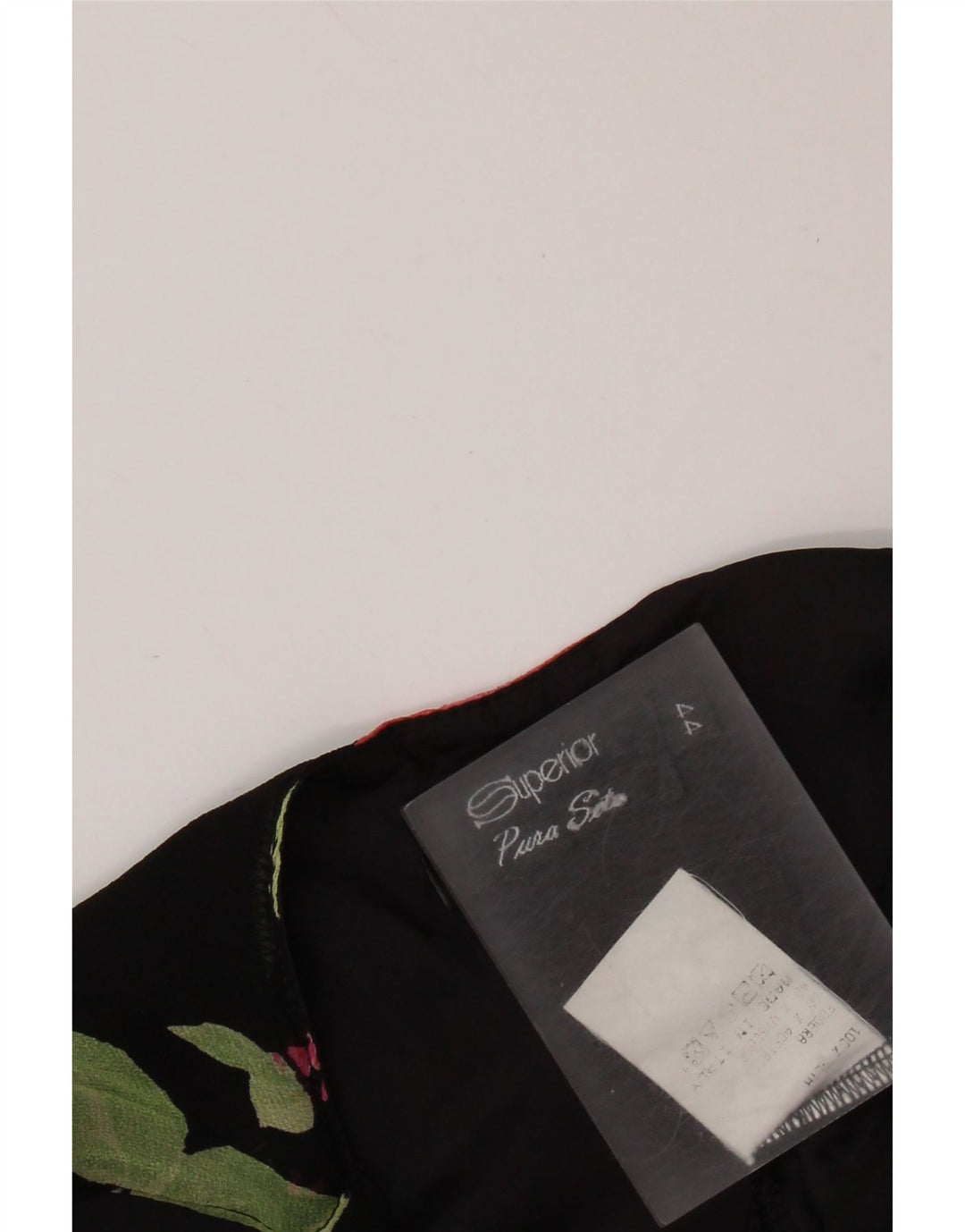 SUPERIOR Dame Slip Dress IT 44 Medium Sort Floral Silke