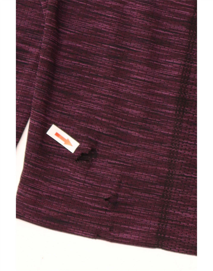 Under Armour Pullover med lynlås til mænd til mænd, træningsdragt Top Large Burgundy Polyester