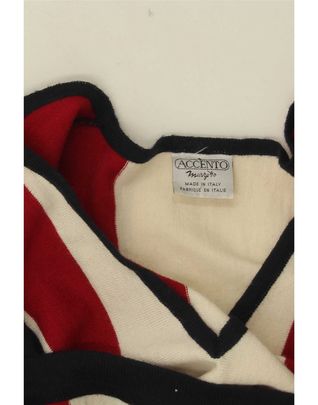 Accento By Marzotto Herre V-hals sweater Medium Flerfarvet Stribet