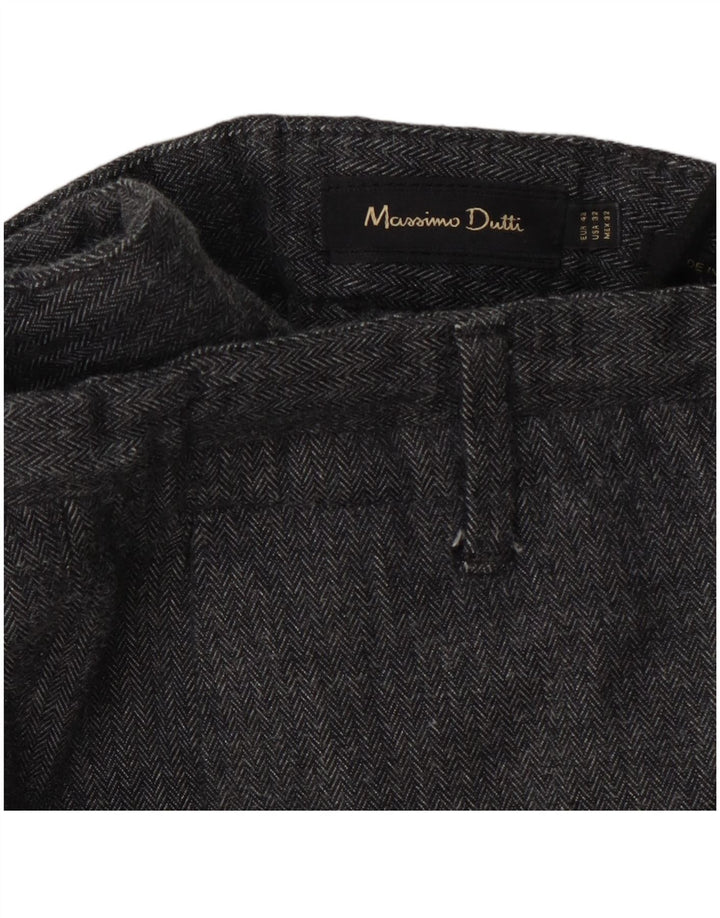 Massimo Dutti Herre Chinobukser EU 42 Large W32 L28 Grå sildeben