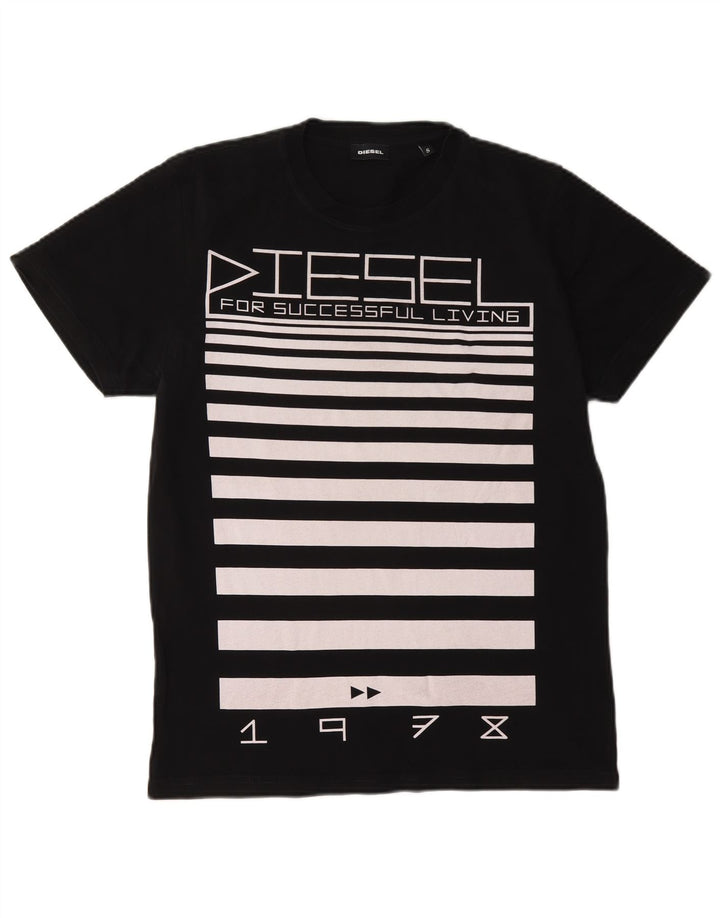 Diesel Herre Grafisk T-Shirt Top Lille Sort