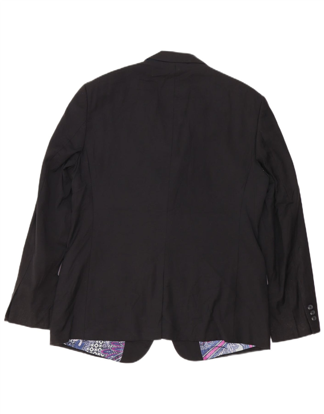 TED BAKER Herre 2-knaps blazerjakke UK 42 XL Sort Uld