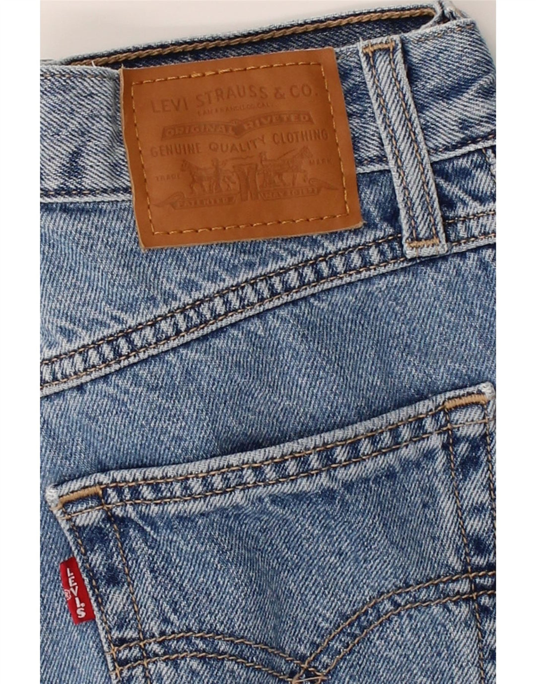 LEVI'S Womens Mom Slim Jeans W23 L30 Blue Cotton 80s Vintage Levi's and Second-Hand Levi's from Messina Hembry 