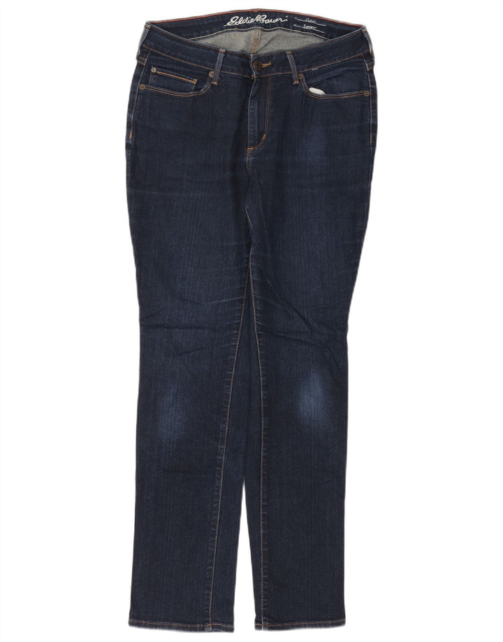 Eddie Bauer Dame Straight Jeans US 8 Medium W29 L29 Marineblå Bomuld