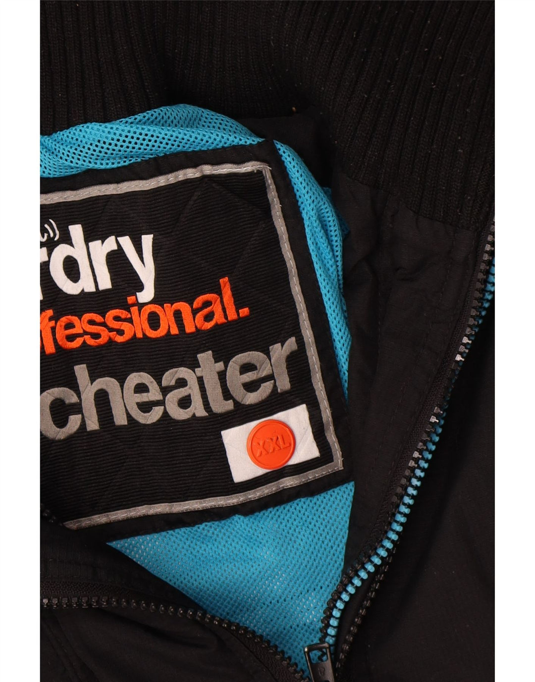 Superdry Herre Grafisk Windbreaker Jacket UK 44 2XL Sort Nylon